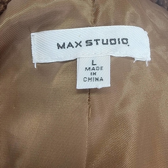 MAX Studio Brown sherpa moto jacket - Picture 3 of 16